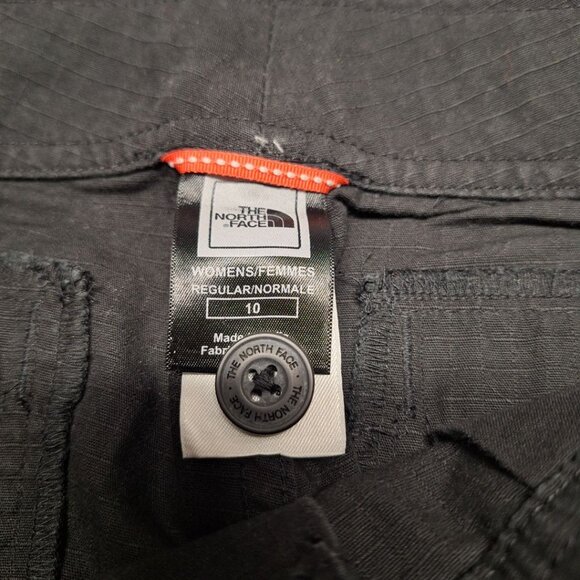 The North‎ Face Cropped Pants Capri Black Tie Belt Womens 10 Gorp Hiking - Picture 4 of 7